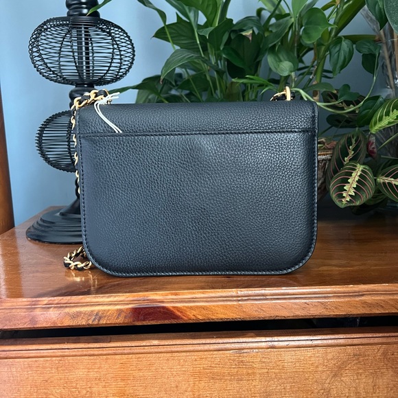 Tory Burch Small Black Leather Logo Bag - Picture 2 of 12